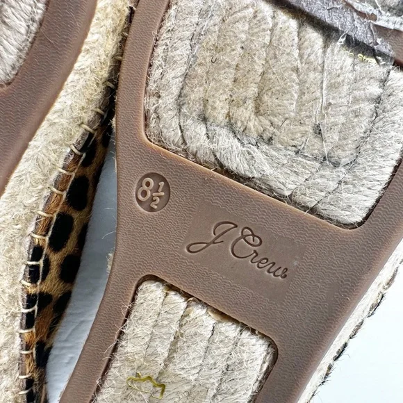 J. Crew Espadrille Sneakers in Leopard Calf Hair Size - Picture 5 of 6